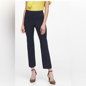 Banana Republic High Rise Crop flare Navy Pant Trouser Women’s size 8 NWT